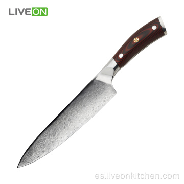 Mango G10 Cuchillo Chef Damasco de 8 pulgadas